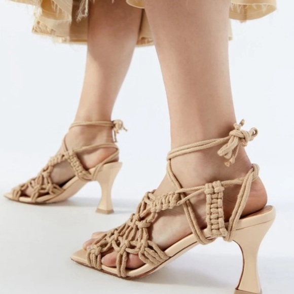 MIISTA Stephanie Coffee Milk Rope Sandal Heels - Picture 2 of 12